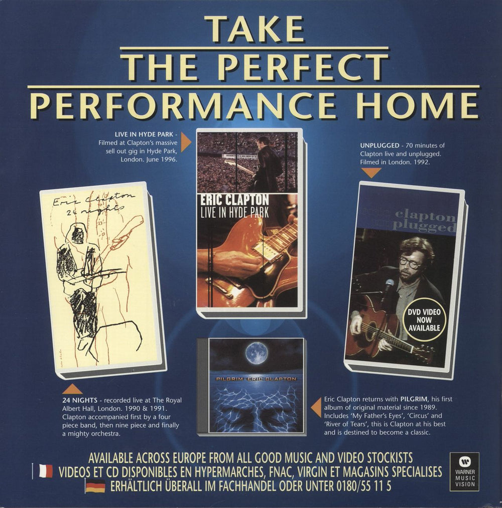 Eric Clapton Pilgrim UK tour programme