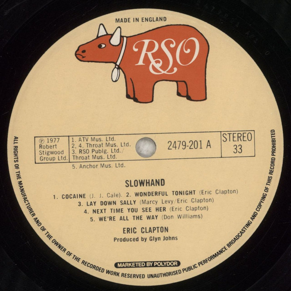 Eric Clapton Slowhand - Gatefold - EX UK vinyl LP album (LP record) CLPLPSL855930