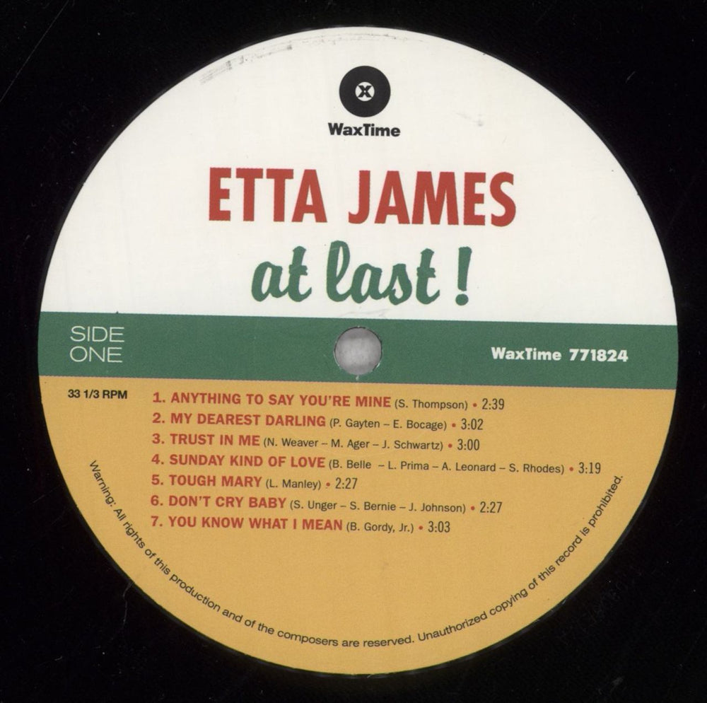 Etta James At Last! - 180gm UK vinyl LP album (LP record) ETTLPAT843647