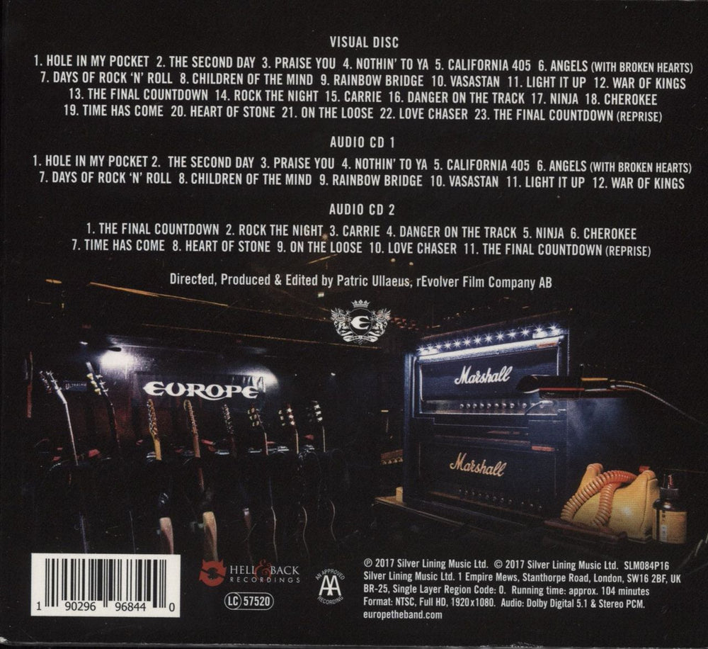 Europe The Final Countdown 30th Anniversary Show – Live At The Roundhouse UK 3-CD album set (Triple CD) 190296968440