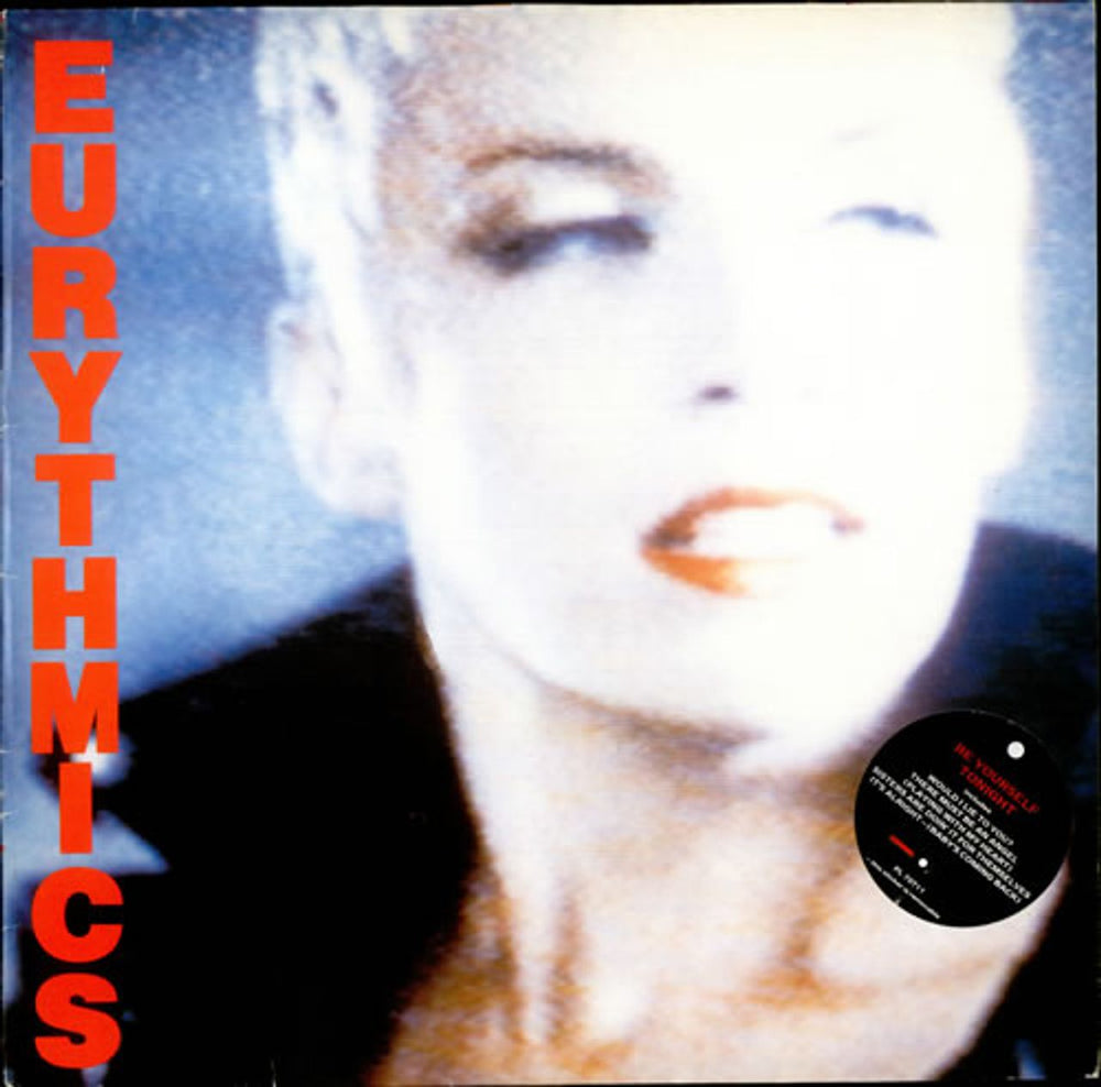 Eurythmics Be Yourself Tonight - Hype-sticker  German vinyl LP album (LP record) PL70711