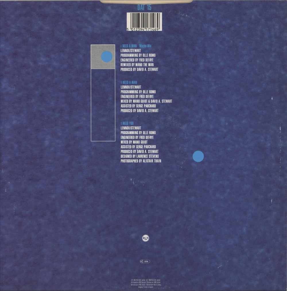 Eurythmics I Need A Man UK 12" vinyl single (12 inch record / Maxi-single) 5012394171469
