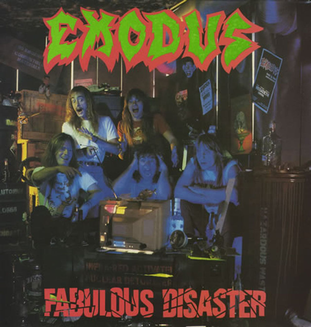 Exodus Fabulous Disaster UK vinyl LP album (LP record) MFN90