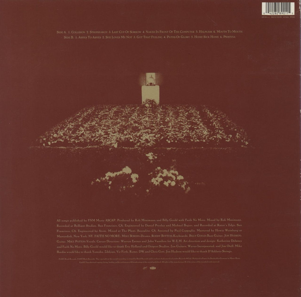 Faith No More Album Of The Year UK vinyl LP album (LP record) 042282890115