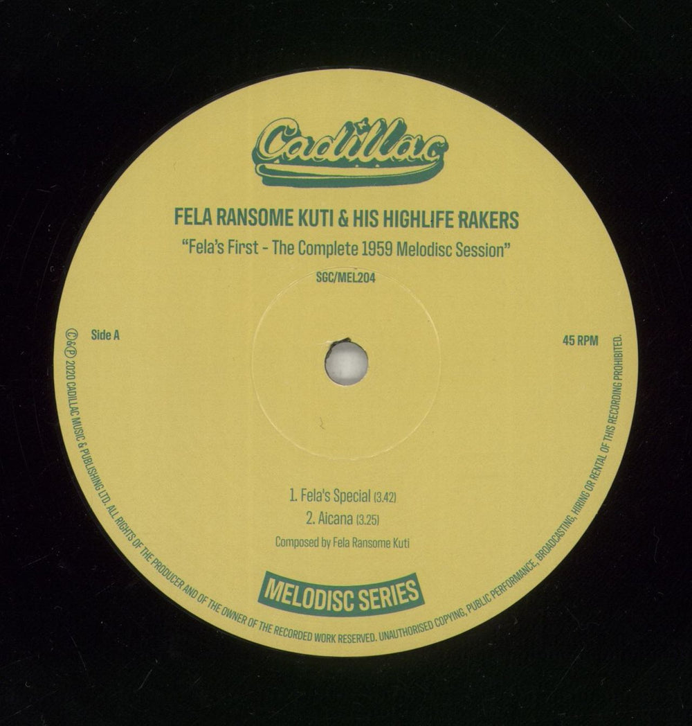 Fela Kuti Fela's First - The Complete 1959 Melodisc Session - RSD20 UK 10" vinyl single (10 inch record) KUT10FE871116