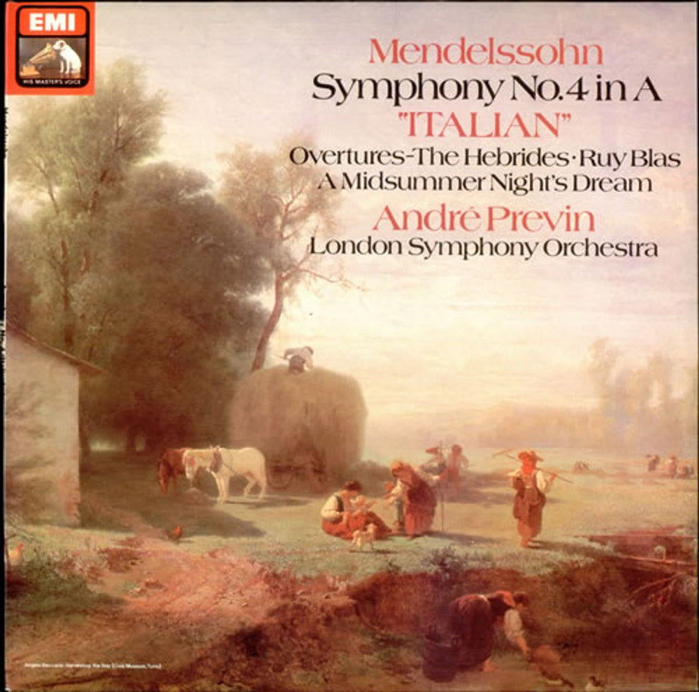 Felix Mendelssohn Symphony No. 4 in A 'Italian' - 2nd UK vinyl LP album (LP record) ASD3763