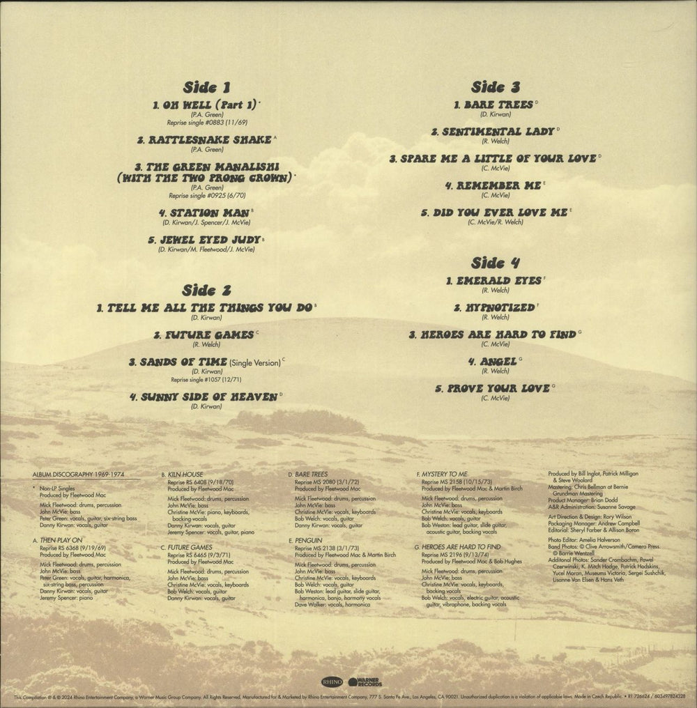 Fleetwood Mac Best Of 1969-1974 UK 2-LP vinyl record set (Double LP Album) 081227815332