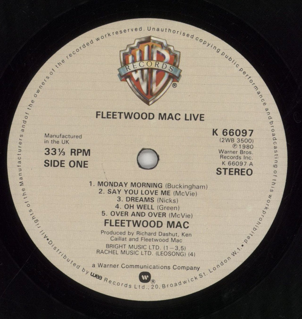 Fleetwood Mac Live - EX UK 2-LP vinyl record set (Double LP Album) MAC2LLI240768