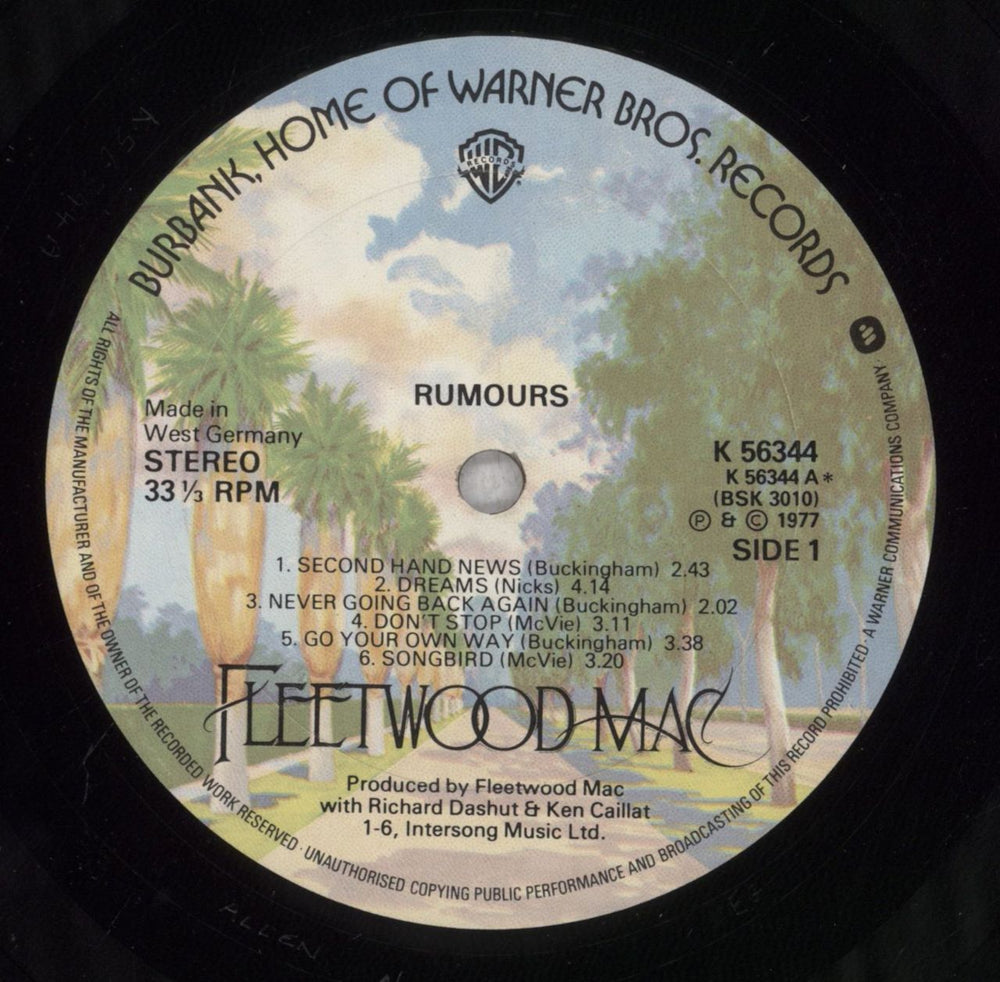 Fleetwood Mac Rumours - 1st + UK Sleeve & Insert German vinyl LP album (LP record) MACLPRU604630