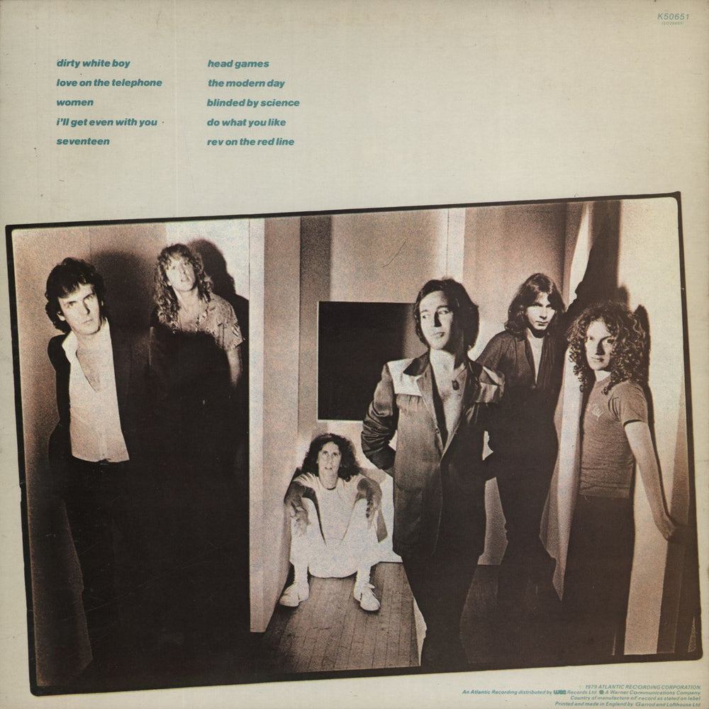 Foreigner Head Games UK vinyl LP album (LP record) *NO BARCODE!*