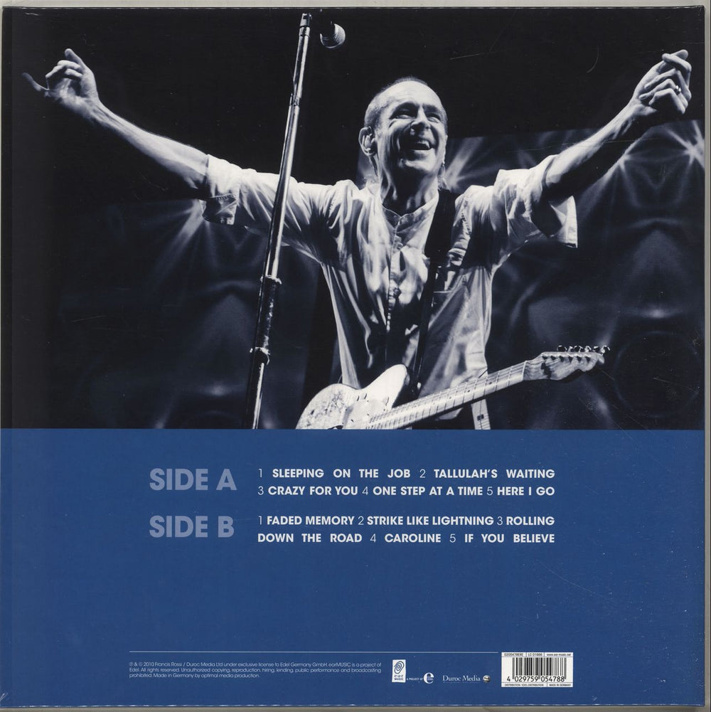 Francis Rossi One Step At A Time - Blue Vinyl UK vinyl LP album (LP record) 4029759054788
