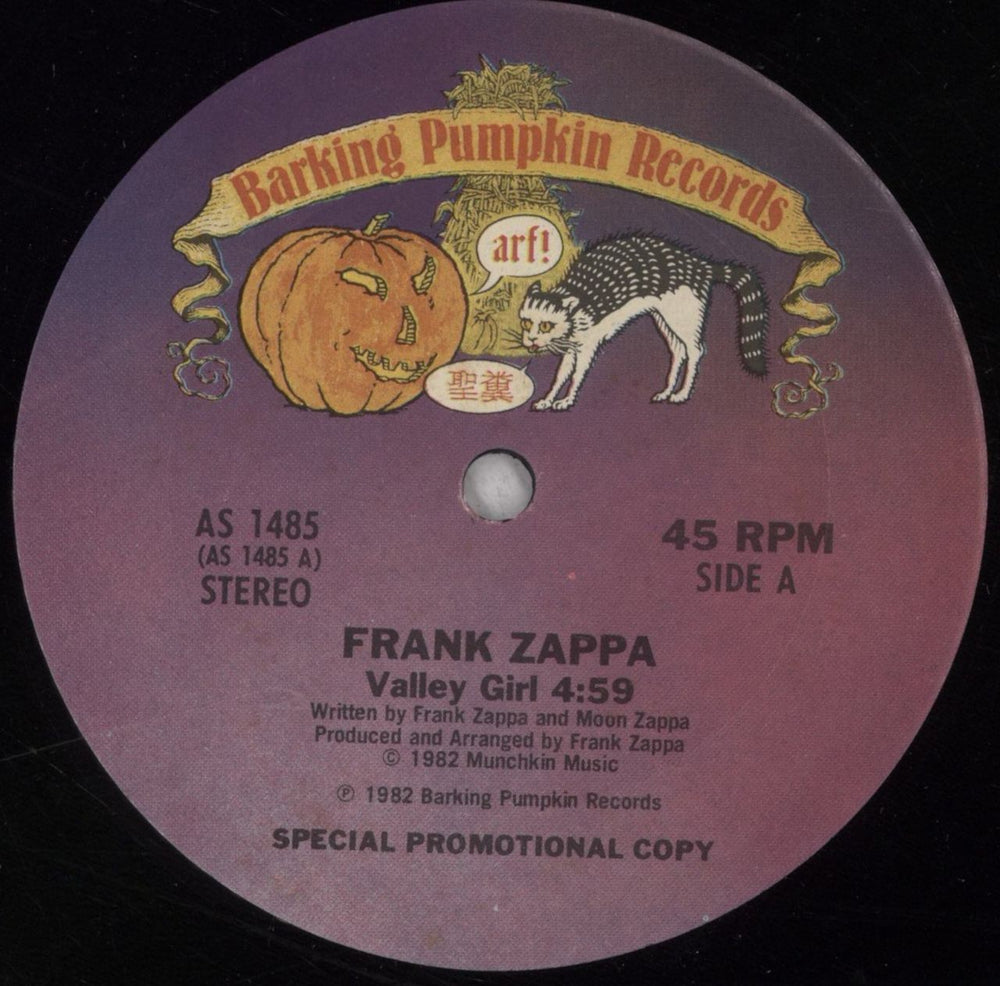 Frank Zappa Valley Girl - EX US Promo 12" vinyl single (12 inch record / Maxi-single) ZAP12VA837444