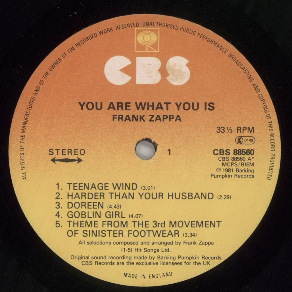 Frank Zappa You Are What You Is - VG UK 2-LP vinyl record set (Double LP Album) ZAP2LYO859427