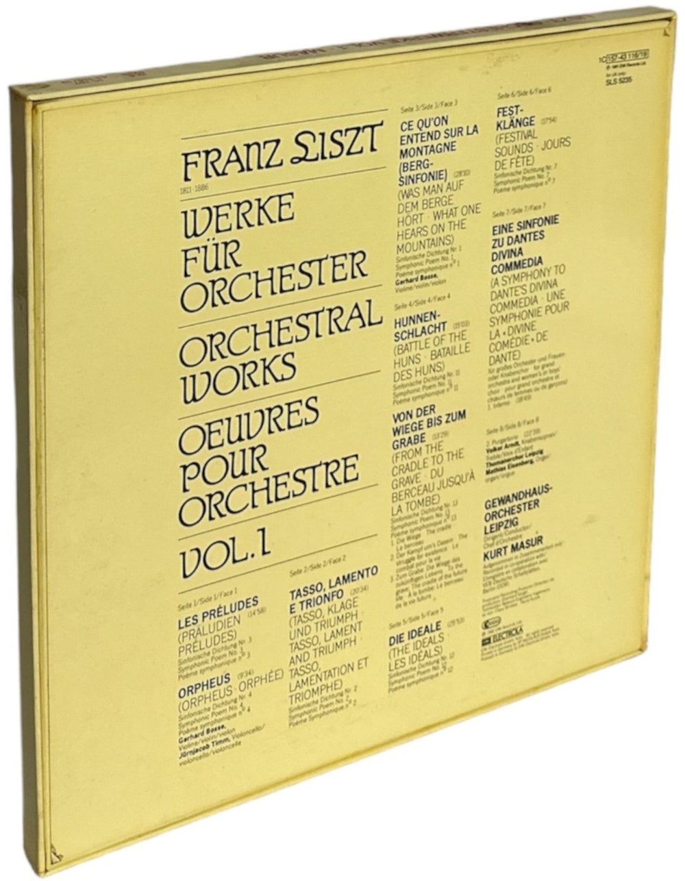 Franz Liszt Liszt: Orchesterwerke Vol. 1 German Vinyl Box Set