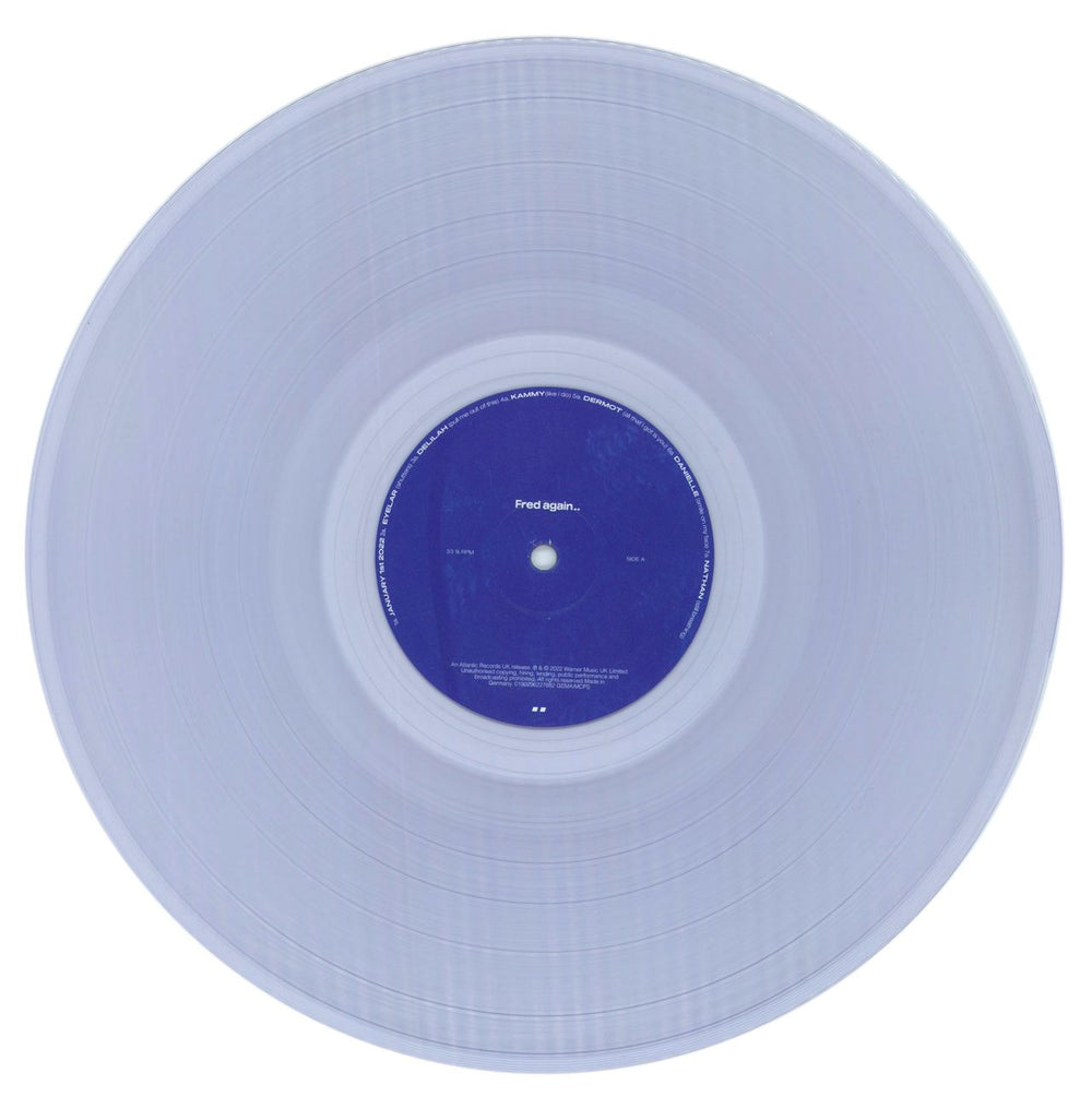 Fred Again Actual Life 3 [January 1 - September 9 2022] - Clear Vinyl UK vinyl LP album (LP record) 57ILPAC870238