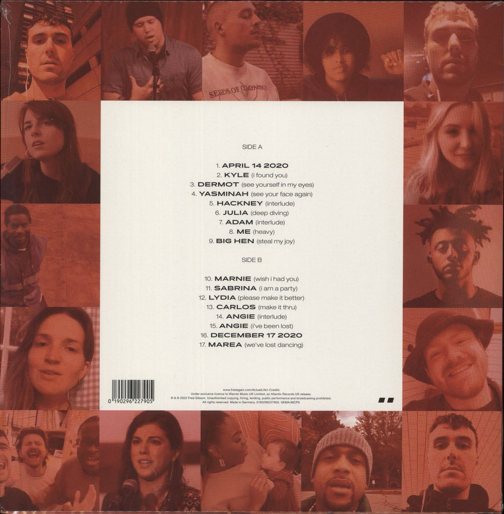 Fred Again Actual Life [April 14 – December 17 2020] - Clear Vinyl UK vinyl LP album (LP record) 57ILPAC870222