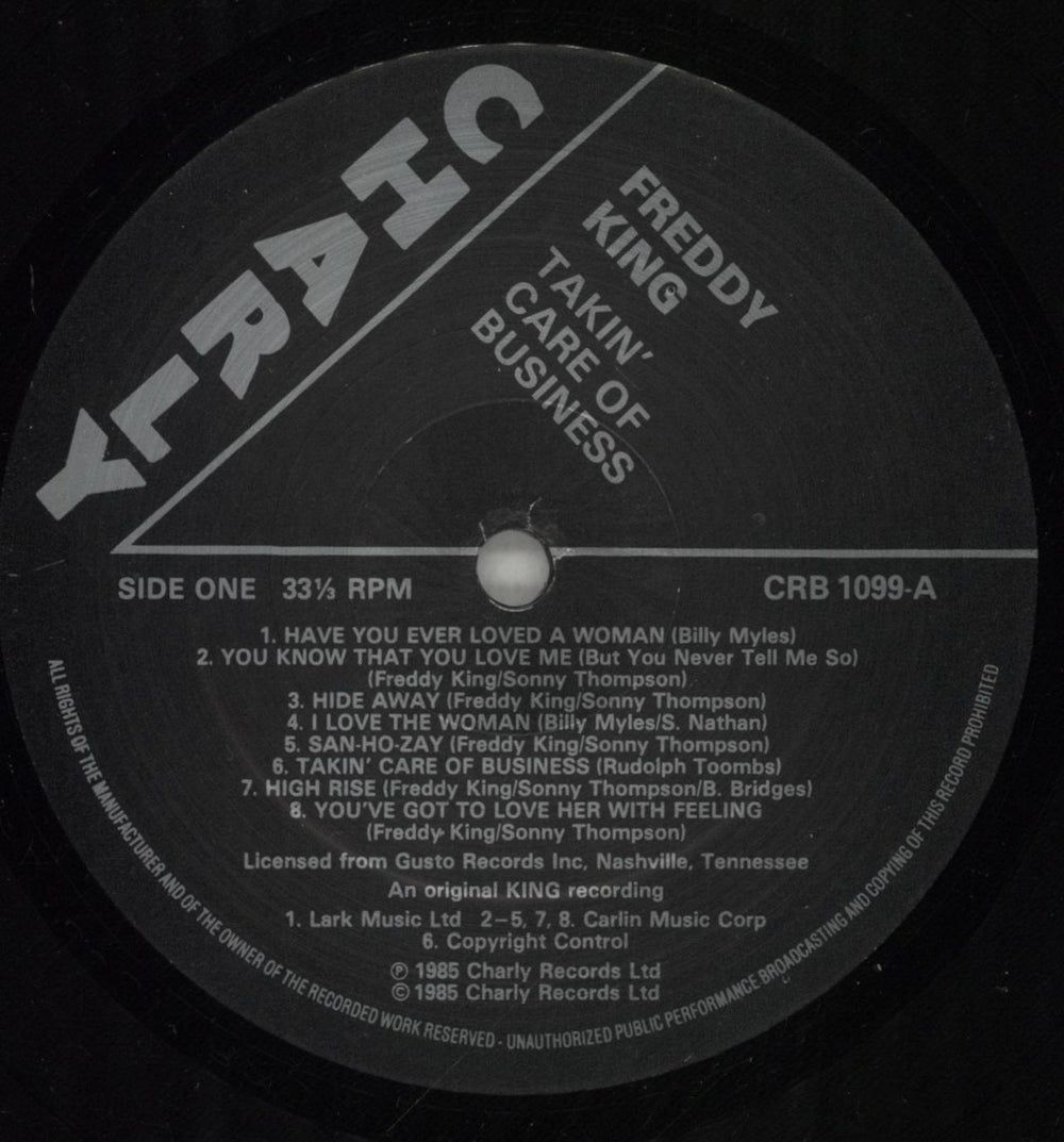 Freddie King Takin' Care Of Business UK vinyl LP album (LP record) FDKLPTA542451