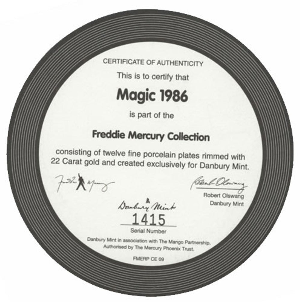 Freddie Mercury Magic 1986 UK memorabilia MERMMMA433783