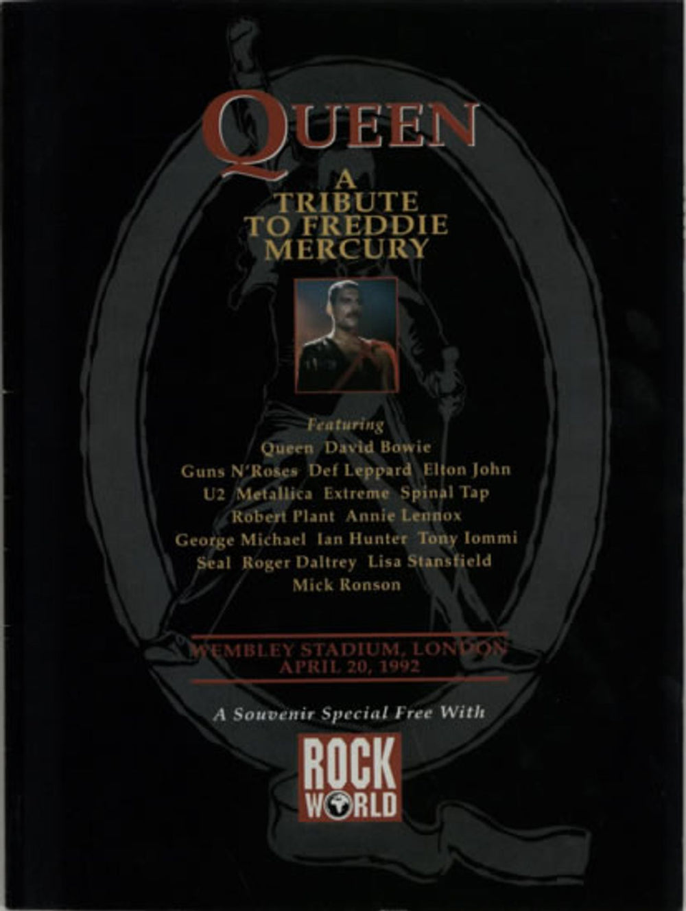 Freddie Mercury The Freddie Mercury Tribute Concert + 'Rock World' Souvenir UK tour programme MERTRTH586954