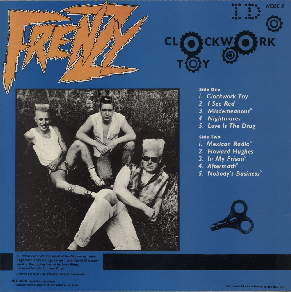 Frenzy (80S) Clockwork Toy UK vinyl LP album (LP record)