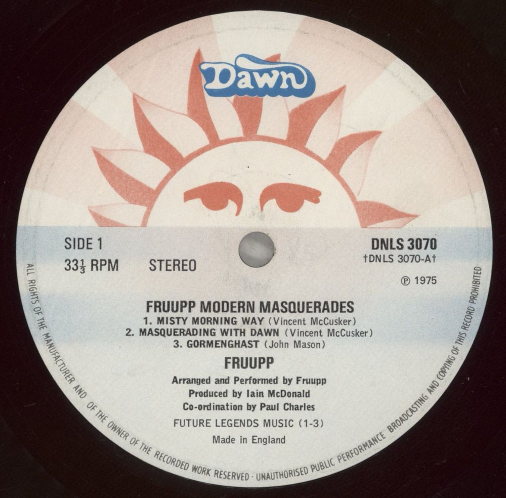 Fruupp Modern Masquerades + Insert - EX UK vinyl LP album (LP record) FWWLPMO878922