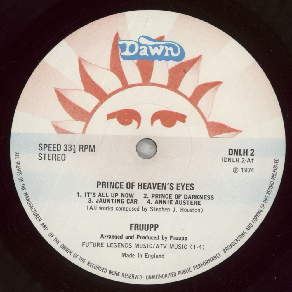 Fruupp The Prince Of Heaven's Eyes - VG UK vinyl LP album (LP record) FWWLPTH877273