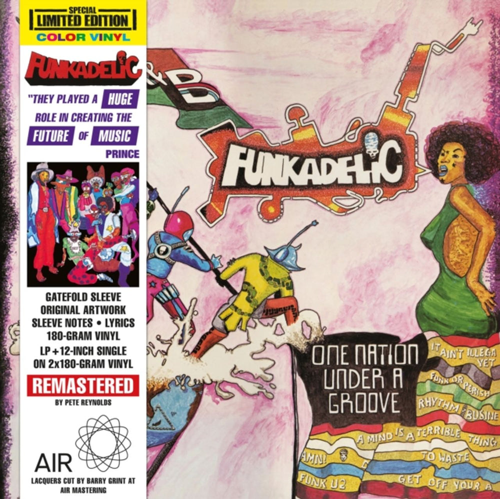 Funkadelic One Nation Under A Groove - Remastered Red Vinyl LP + Green Vinyl 12" EP UK 2-LP vinyl record set (Double LP Album) FNK2LON868152