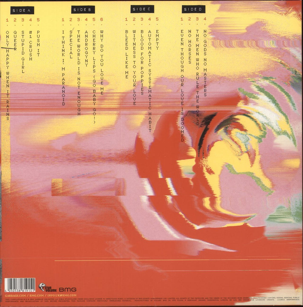 Garbage Anthology - Yellow Vinyl UK 2-LP vinyl record set (Double LP Album) 4050538819151