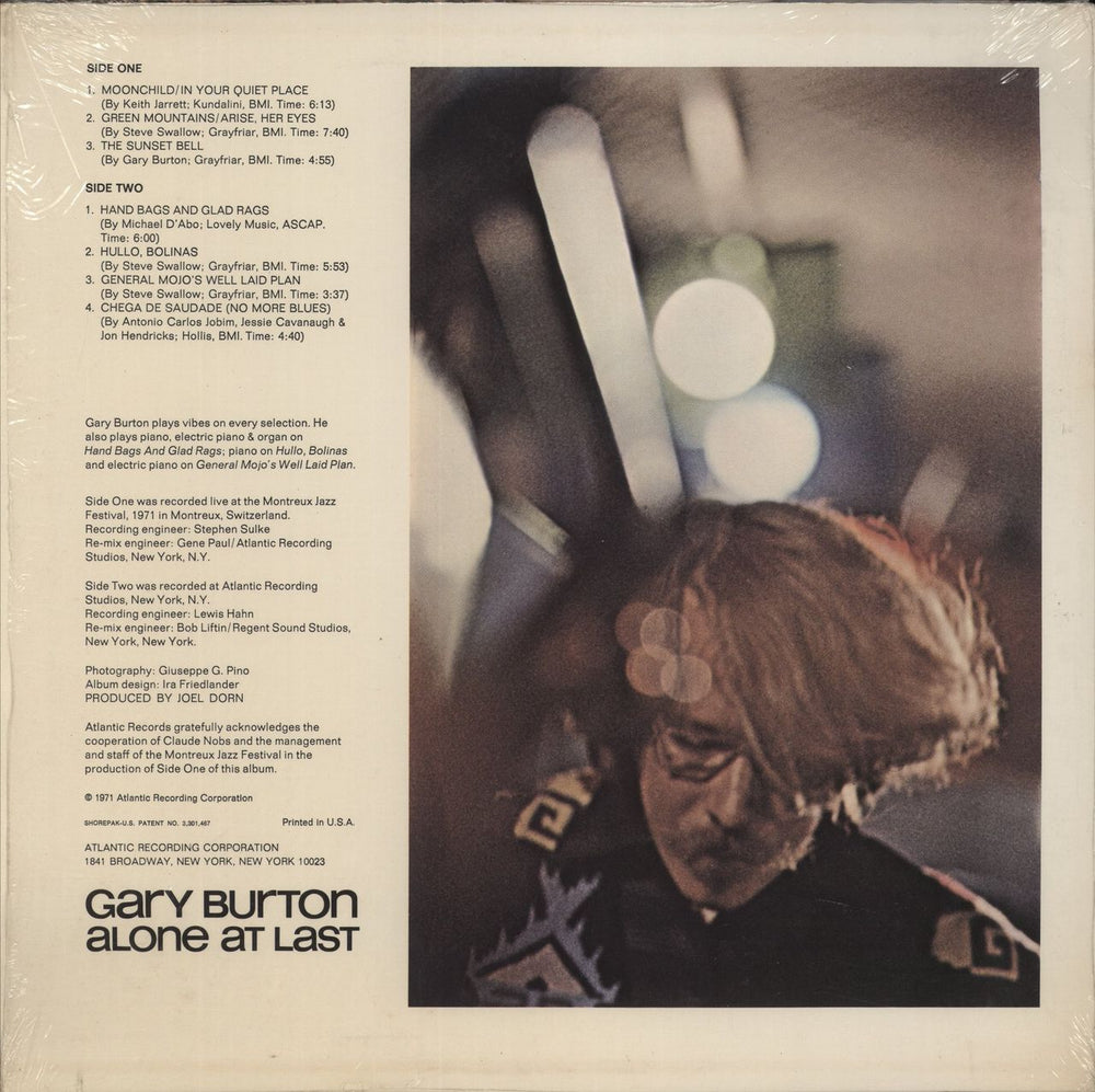 Gary Burton Alone At Last UK vinyl LP album (LP record)