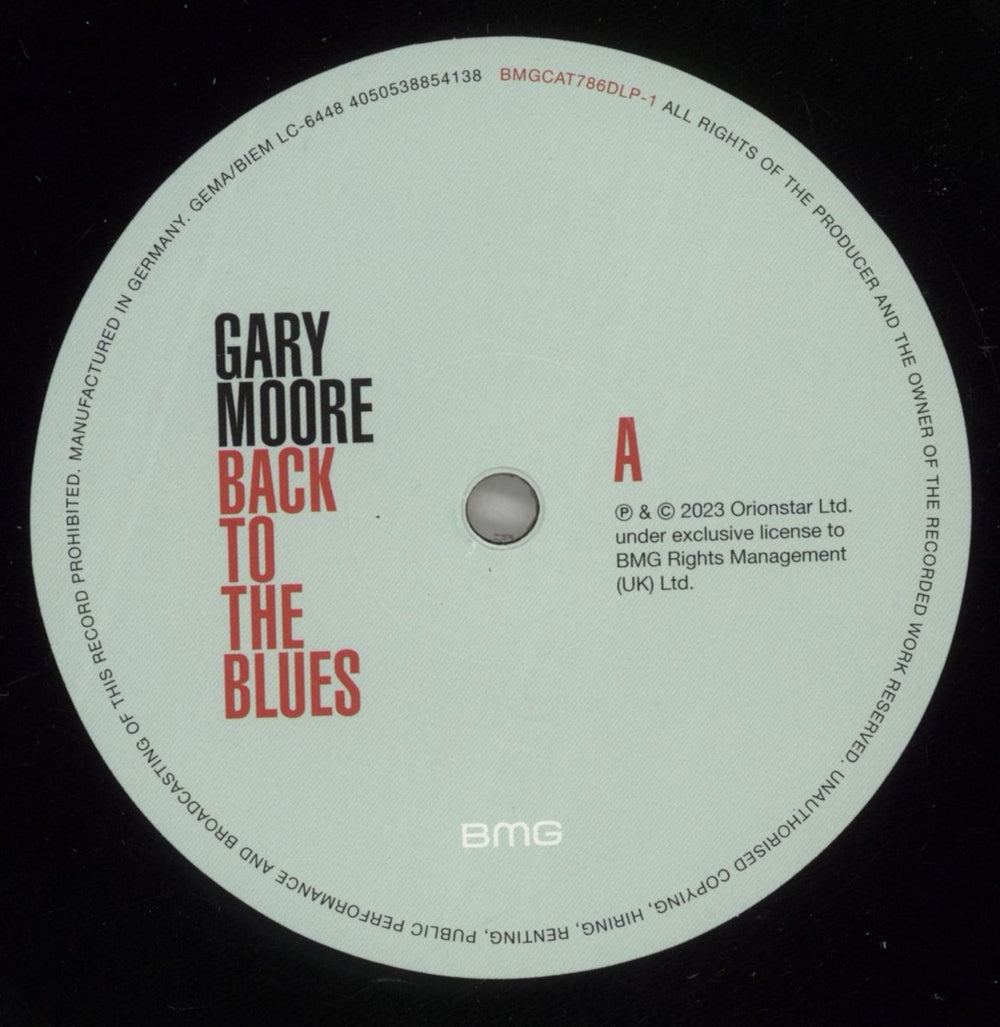 Gary Moore Back To The Blues UK 2-LP vinyl record set (Double LP Album) MOO2LBA880762