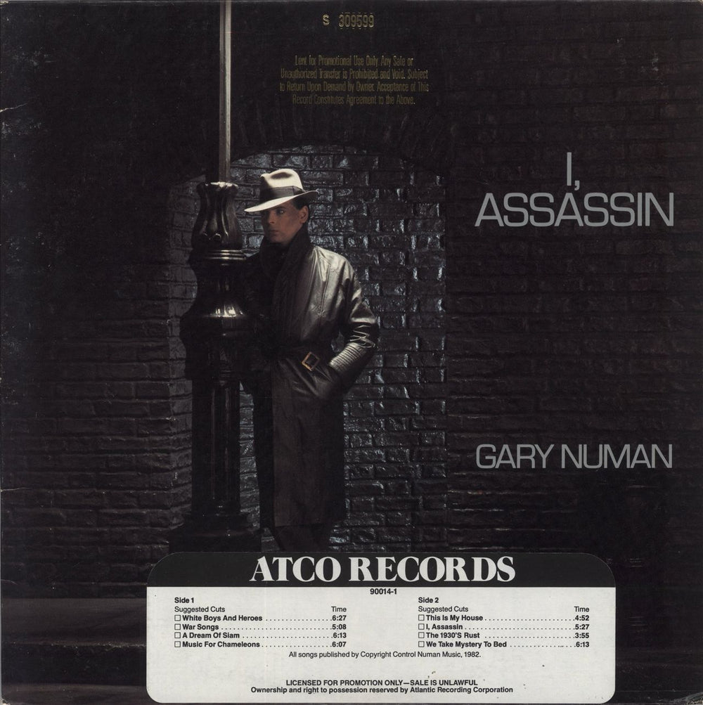 Gary Numan I Assassin - Promo Stamp + Banded US vinyl LP album (LP record) 90014-1