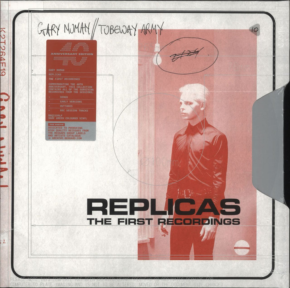 Gary Numan Replicas: The First Recordings - Green Vinyl - Sealed UK 2-LP vinyl record set (Double LP Album) BBQ2159LP