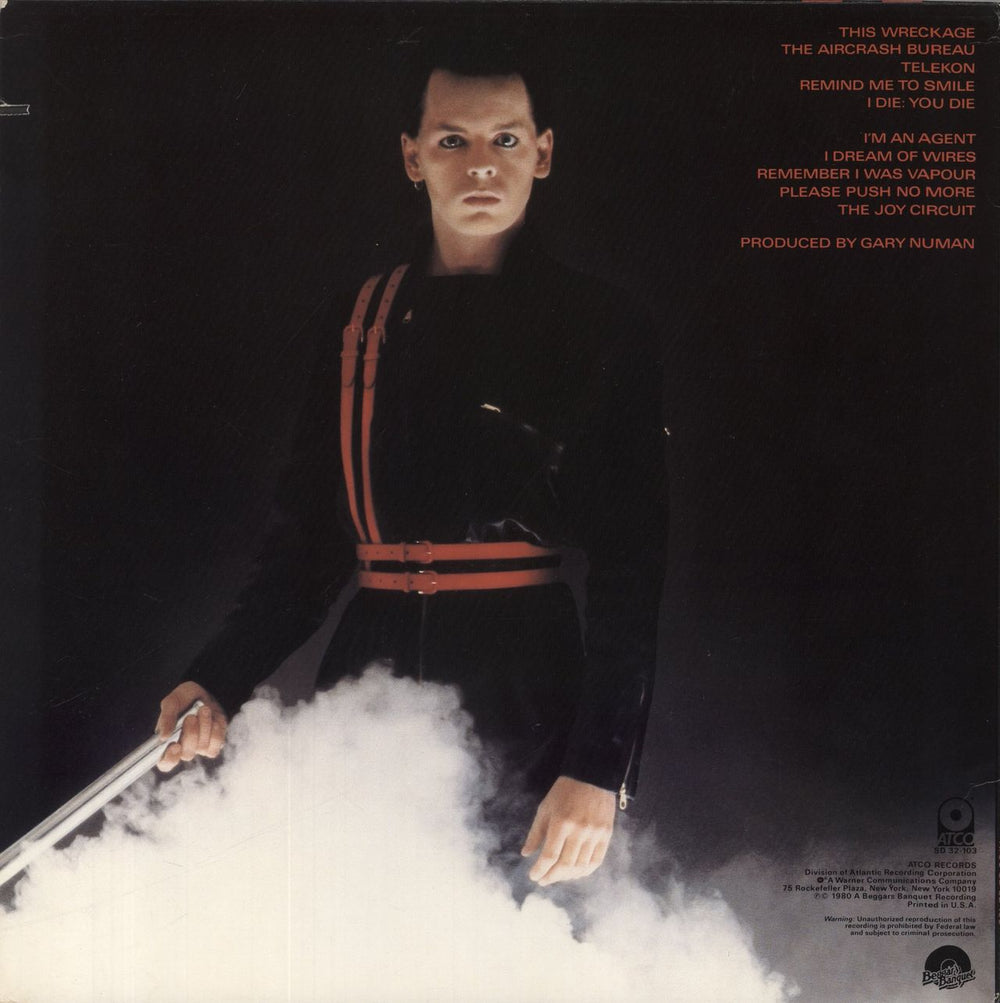 Gary Numan Telekon US vinyl LP album (LP record)