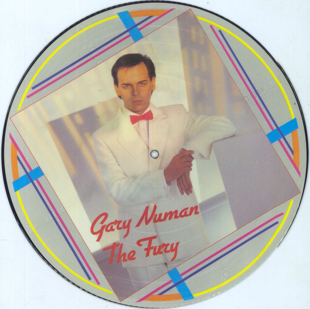 Gary Numan The Fury + Lyric Insert UK picture disc LP (vinyl picture disc album) NUMAX1003