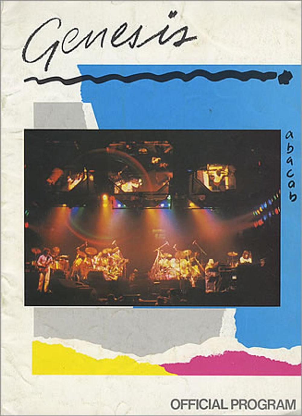 Genesis Abacab UK tour programme TOUR PROGRAMME