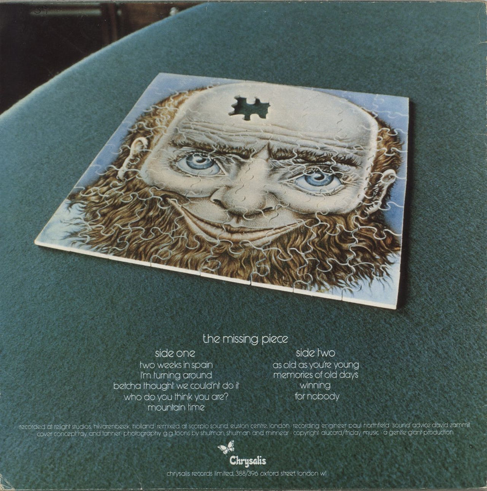 Gentle Giant The Missing Piece - 1st + Inner - VG Sleeve UK vinyl LP album (LP record)