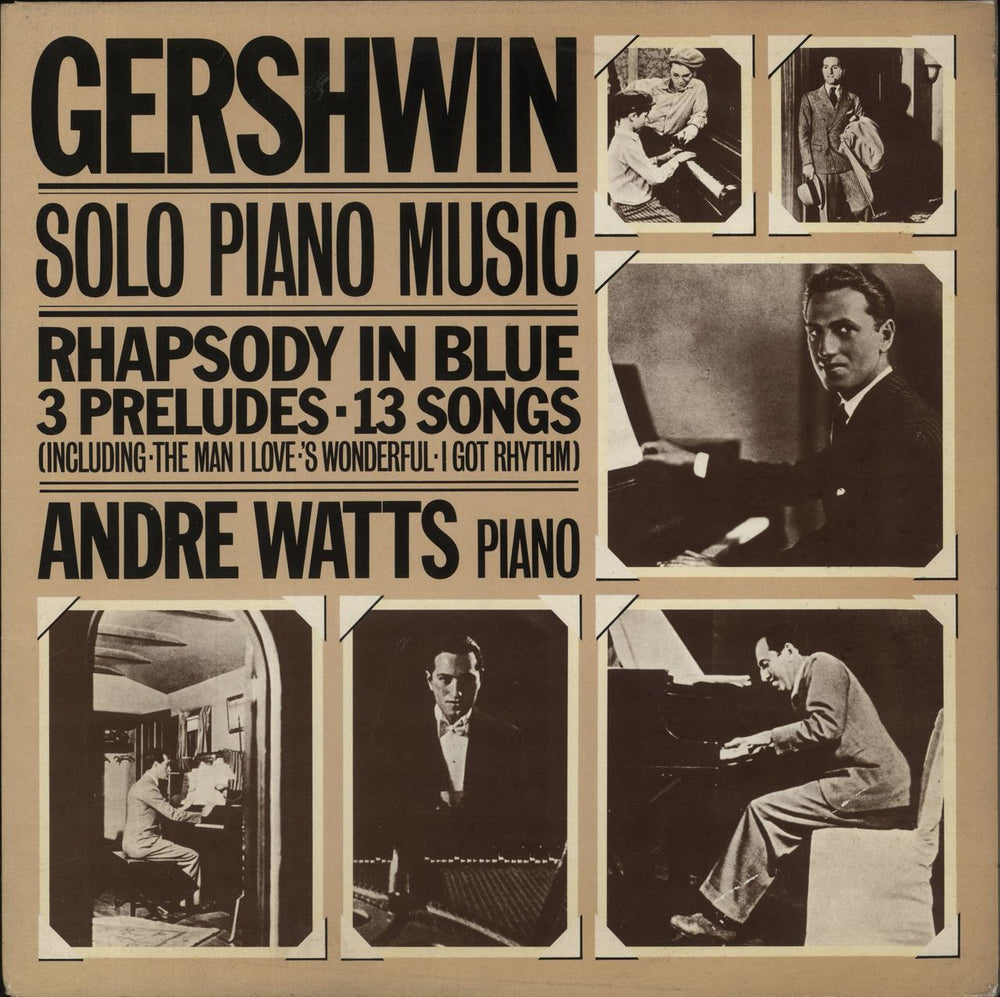 George Gershwin Gershwin Solo Piano Music Rhapsody In Blue 3 Preludes - 13 Songs UK vinyl LP album (LP record) 60311