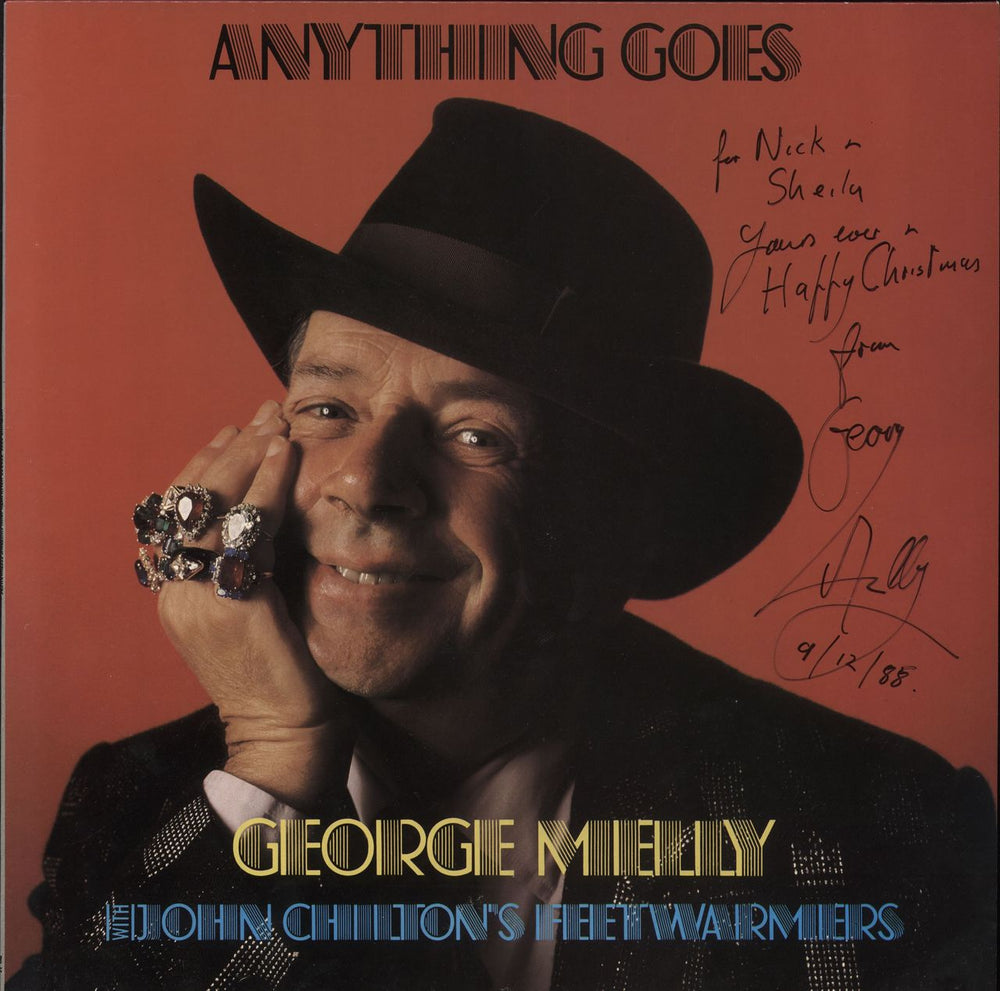 George Melly Anything Goes - Autographed UK vinyl LP album (LP record) PYL15