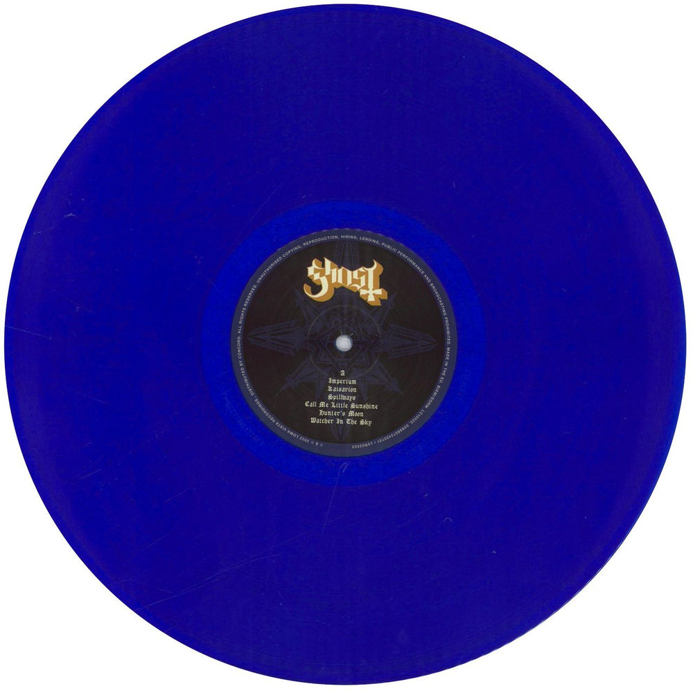 Ghost (Swedish) Impera - Cyan Vinyl UK vinyl LP album (LP record) I0PLPIM839393