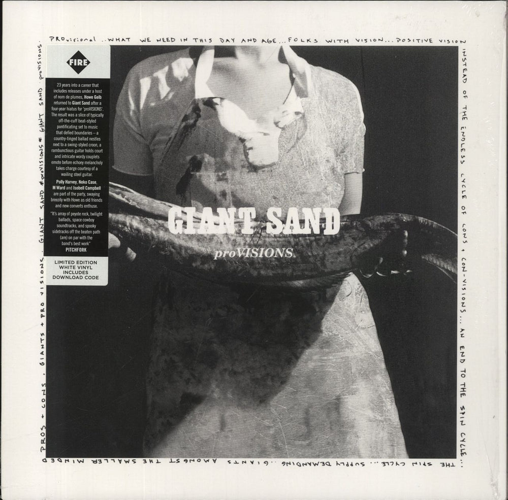 Giant Sand *proVISIONS* - White Vinyl - Shrink - RSD UK vinyl LP album (LP record) FAME024LP