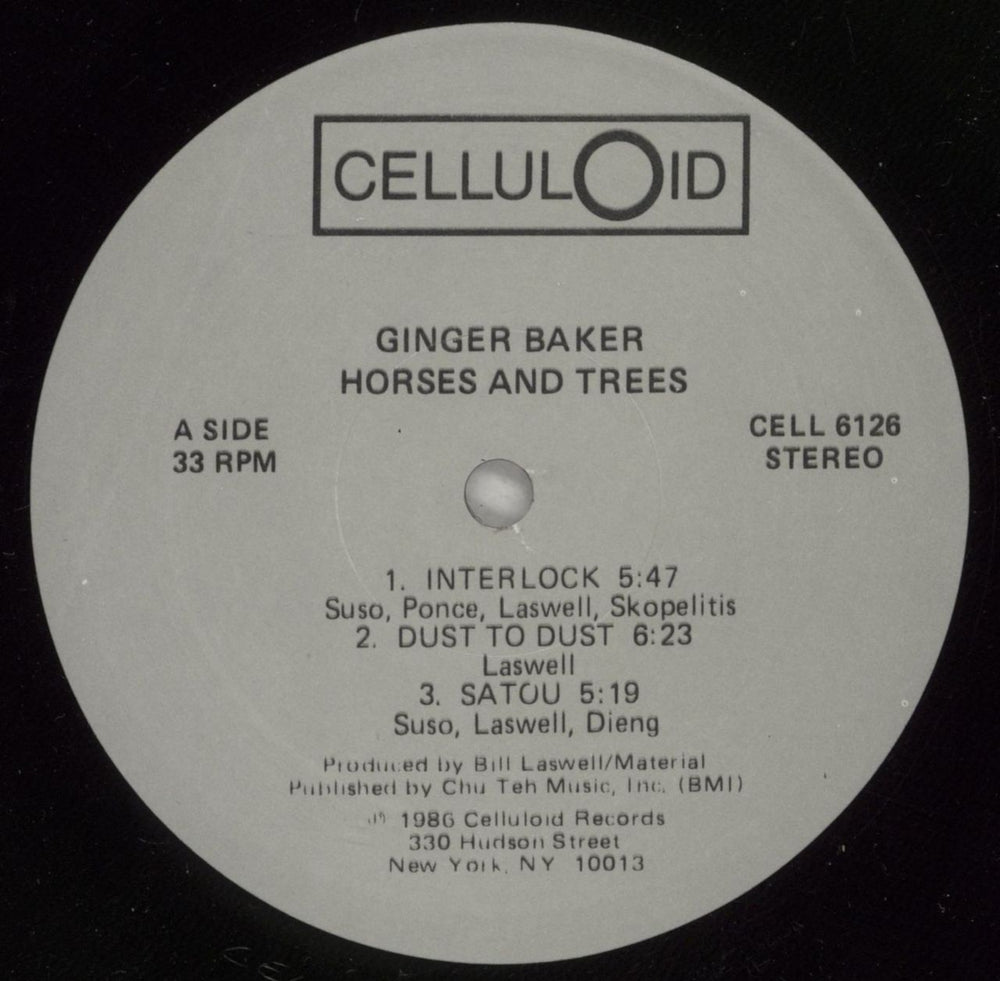 Ginger Baker Horses & Trees US vinyl LP album (LP record) GBKLPHO687377