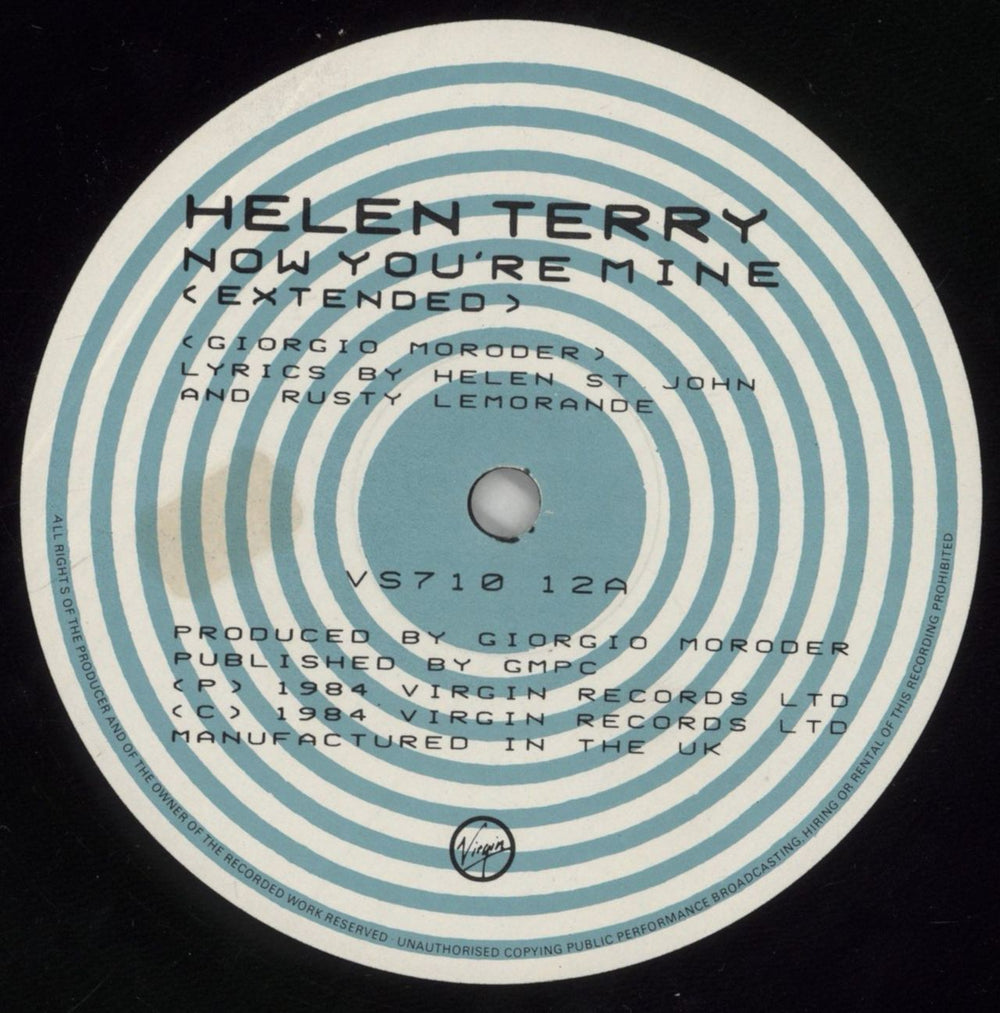 Giorgio Moroder Now You're Mine - Both Names Variant + Press Release UK 12" vinyl single (12 inch record / Maxi-single) GIO12NO863132