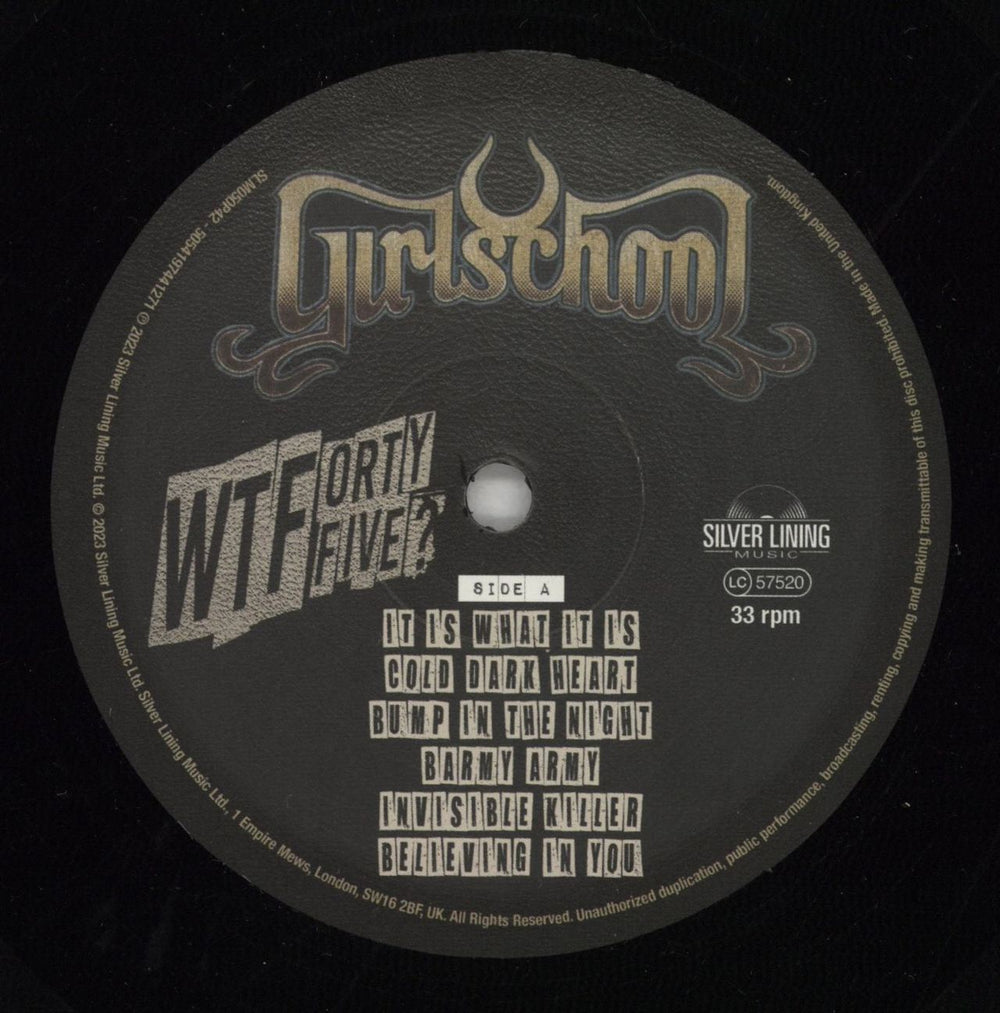 Girlschool WTFortyFive? UK vinyl LP album (LP record) GSCLPWT865419