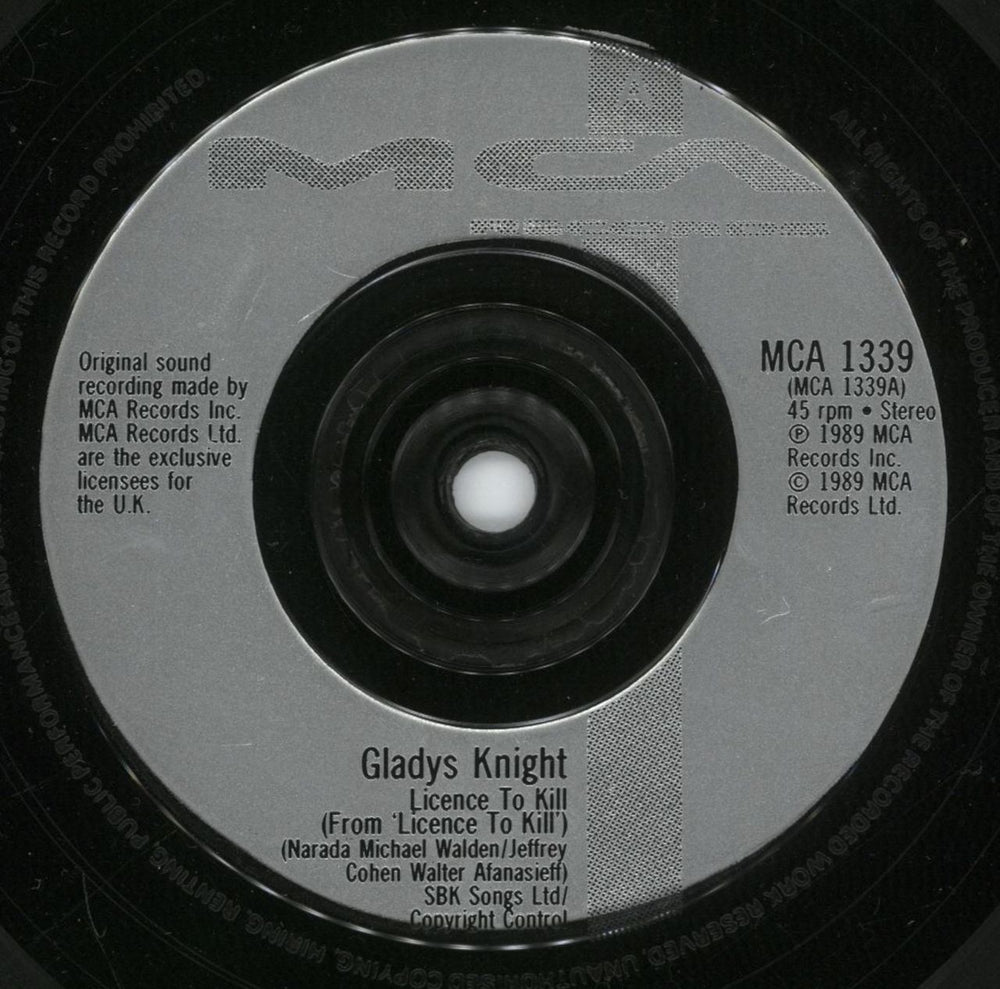 Gladys Knight & The Pips Licence To Kill UK 7" vinyl single (7 inch record / 45) GLD07LI538174