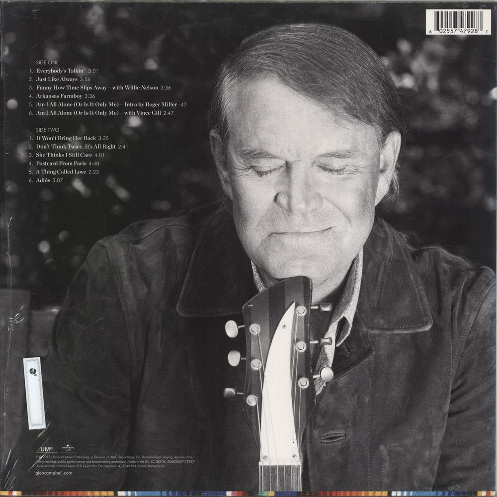 Glen Campbell Adiós UK vinyl LP album (LP record) 602557479287