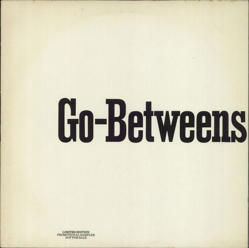 Go-Betweens Tallulah / Liberty Belle And The Black Diamond Exp - Sampler UK Promo 12" vinyl single (12 inch record / Maxi-single) GO-BE1