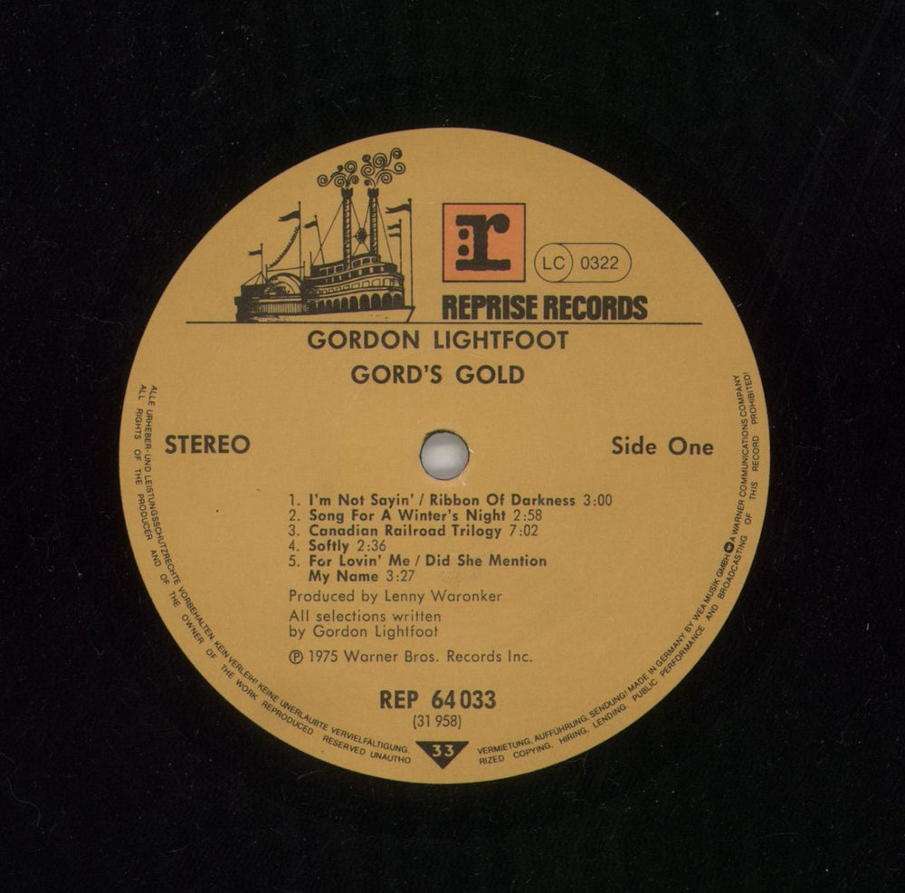 Gordon Lightfoot Gord's Gold German 2-LP vinyl record set (Double LP Album) GDN2LGO748241