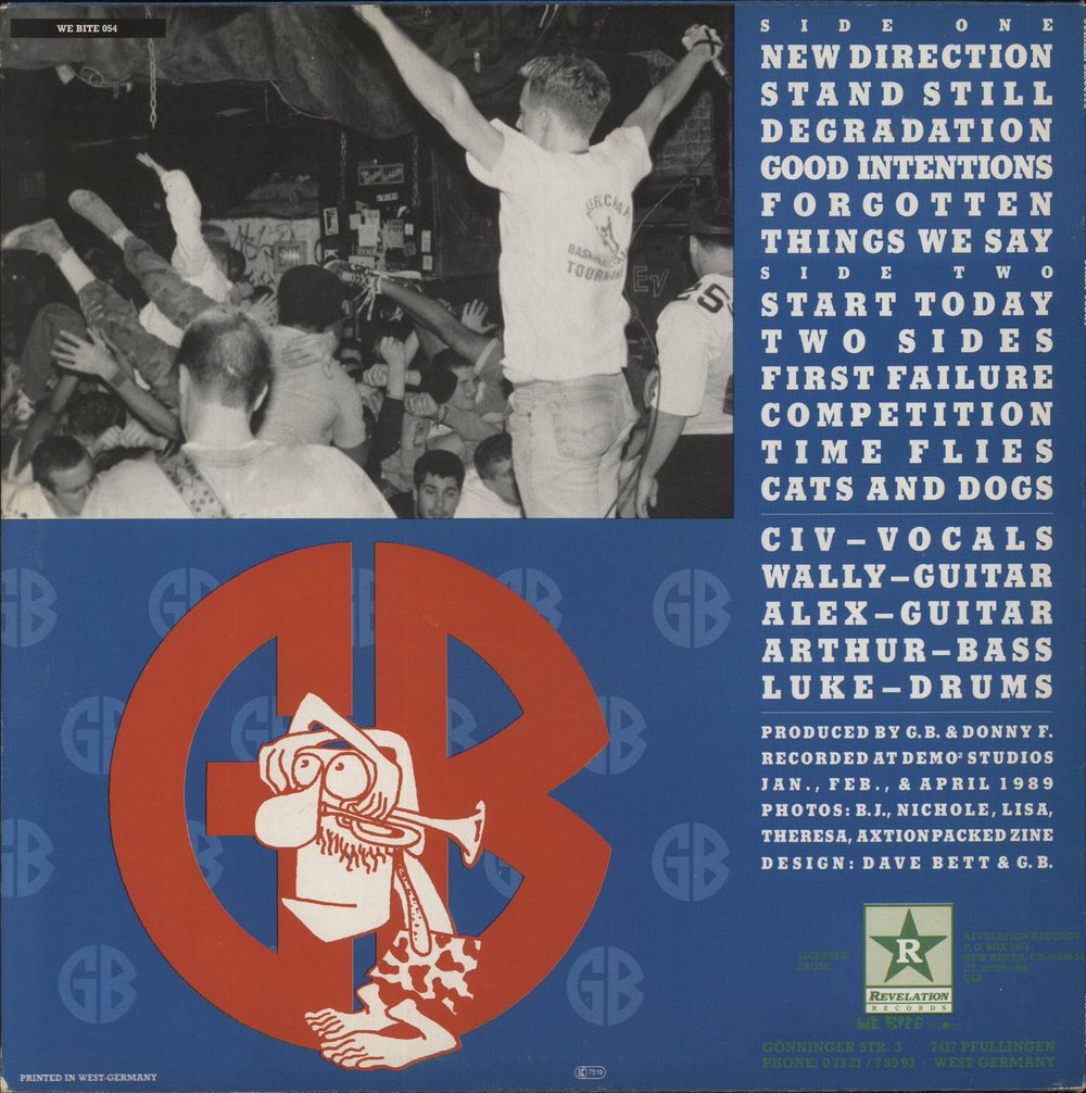 Gorilla Biscuits Start Today German vinyl LP album (LP record)