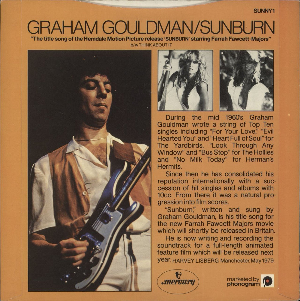 Graham Gouldman Sunburn UK 7" vinyl single (7 inch record / 45)