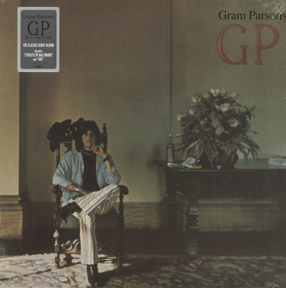 Gram Parsons GP - 180gm - Sealed UK vinyl LP album (LP record) R1-2123